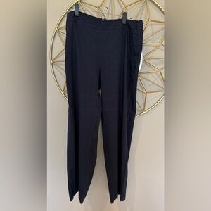 Chico's Navy Blue Linen Wide Leg Pants